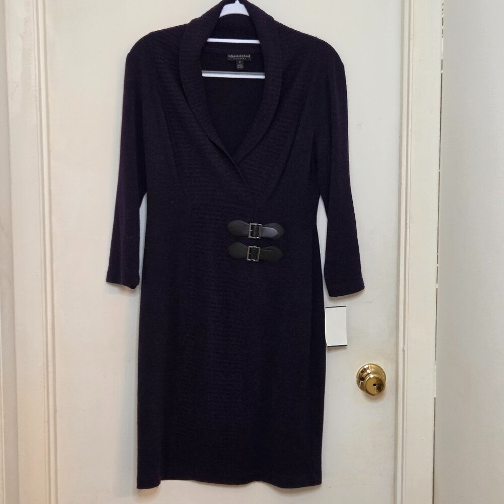 Connected Apparel Knit Dress Size 10 Eggplant Color